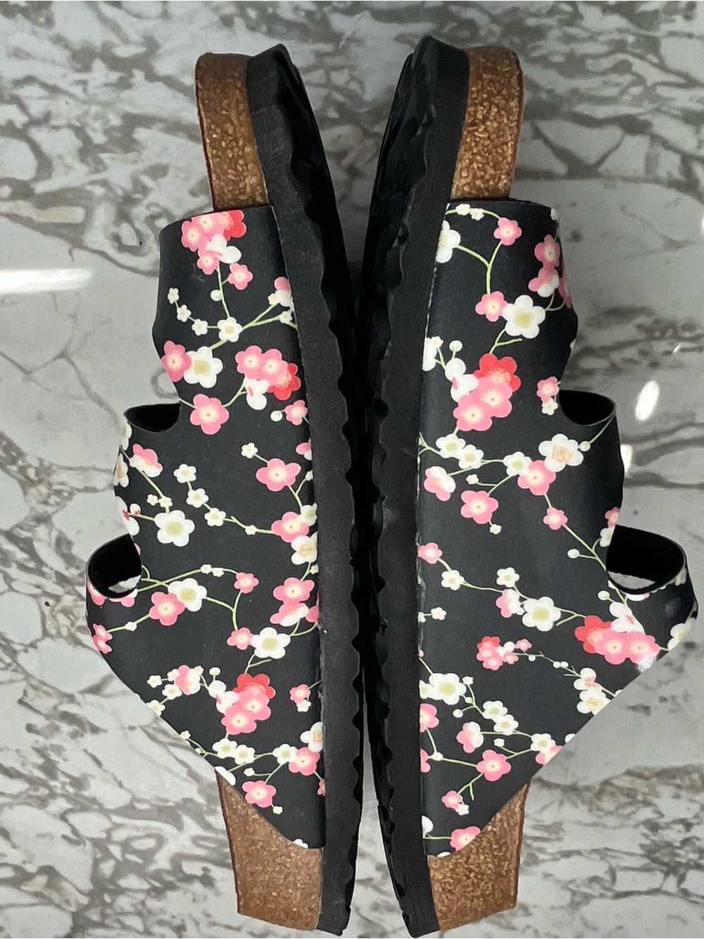 Birkenstock Papillio Floral Florida 3-Strap Slide Sandals EU 40 L9 M7 PRISTINE - Picture 4 of 8